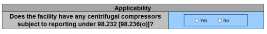 Image of applicability table for 2016-2023 Centrifugal Compressors